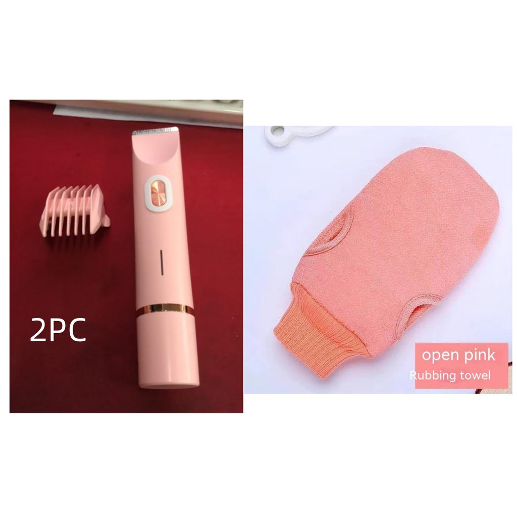 2 In 1 Hair Remover Women's Double Head Shaver Private Pubic Hair Trimmer Electric Razor Wet Dry Electric Body Hair