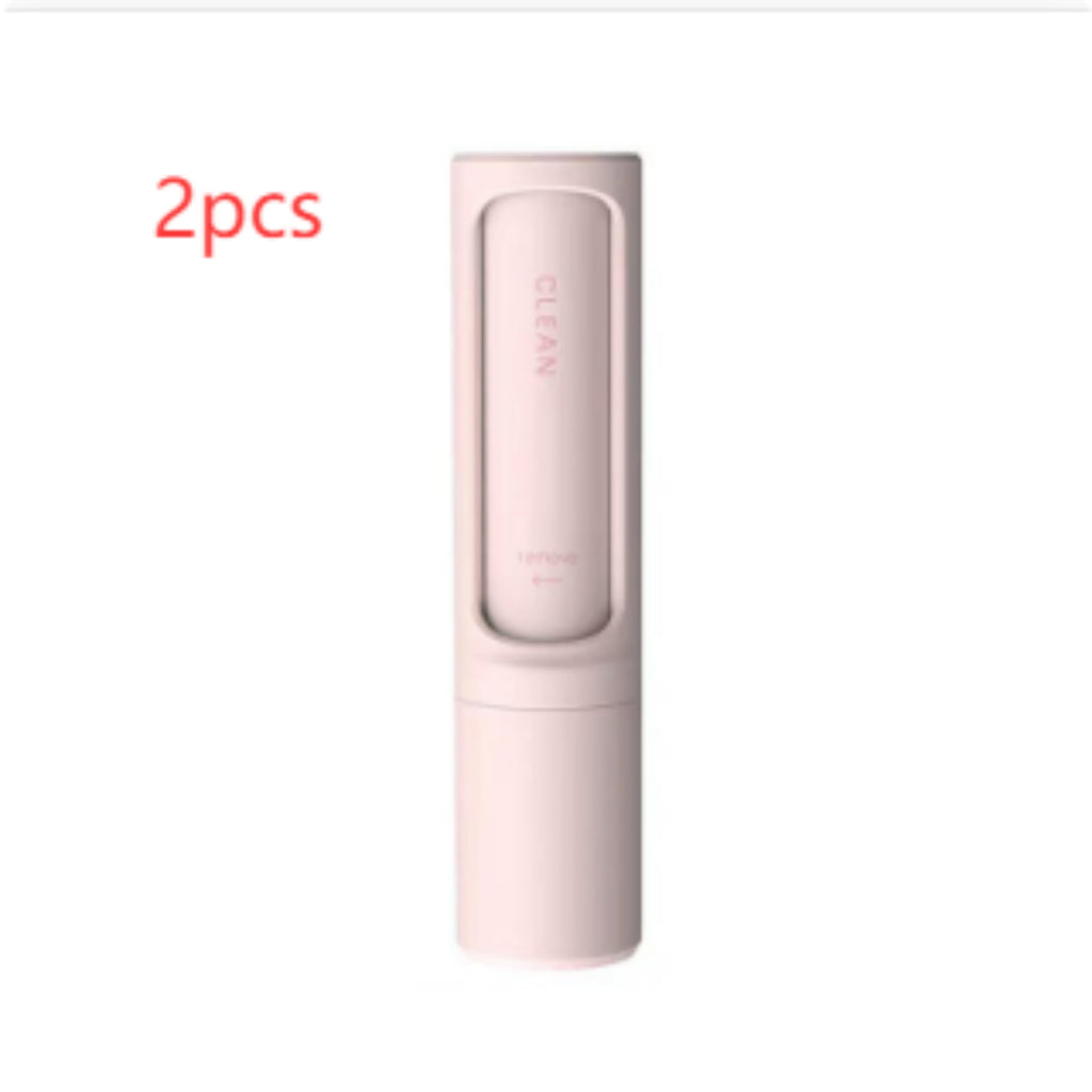 2-1 Reusable Pet Hair Remover Brush Lint Roller Portable Effective Self Cleaning Tool for Cat Dog Fur Hair Dust Removal Brush